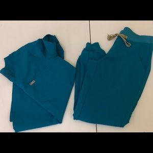 Figs small teal scrubs